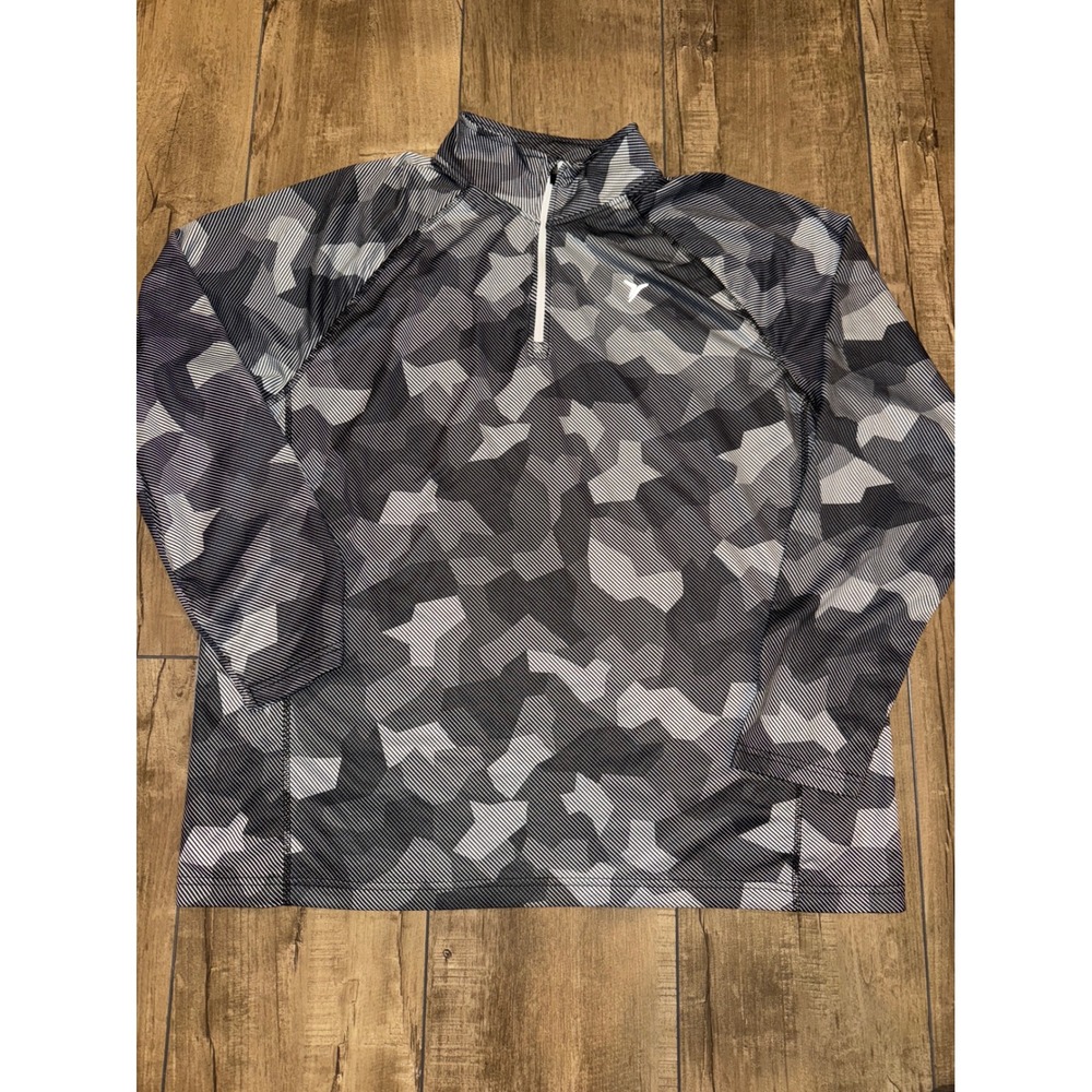 Old Navy Active XXL Pullover Black Gray Geometric Lightweight Top Mens